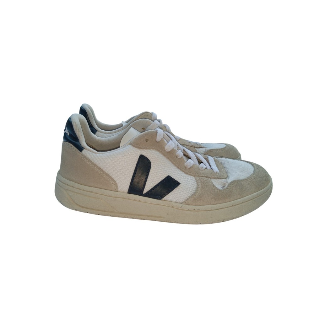VEJA V-10 B-Mesh White/Nautico Lace-Up Sneakers‎ Women's size 8